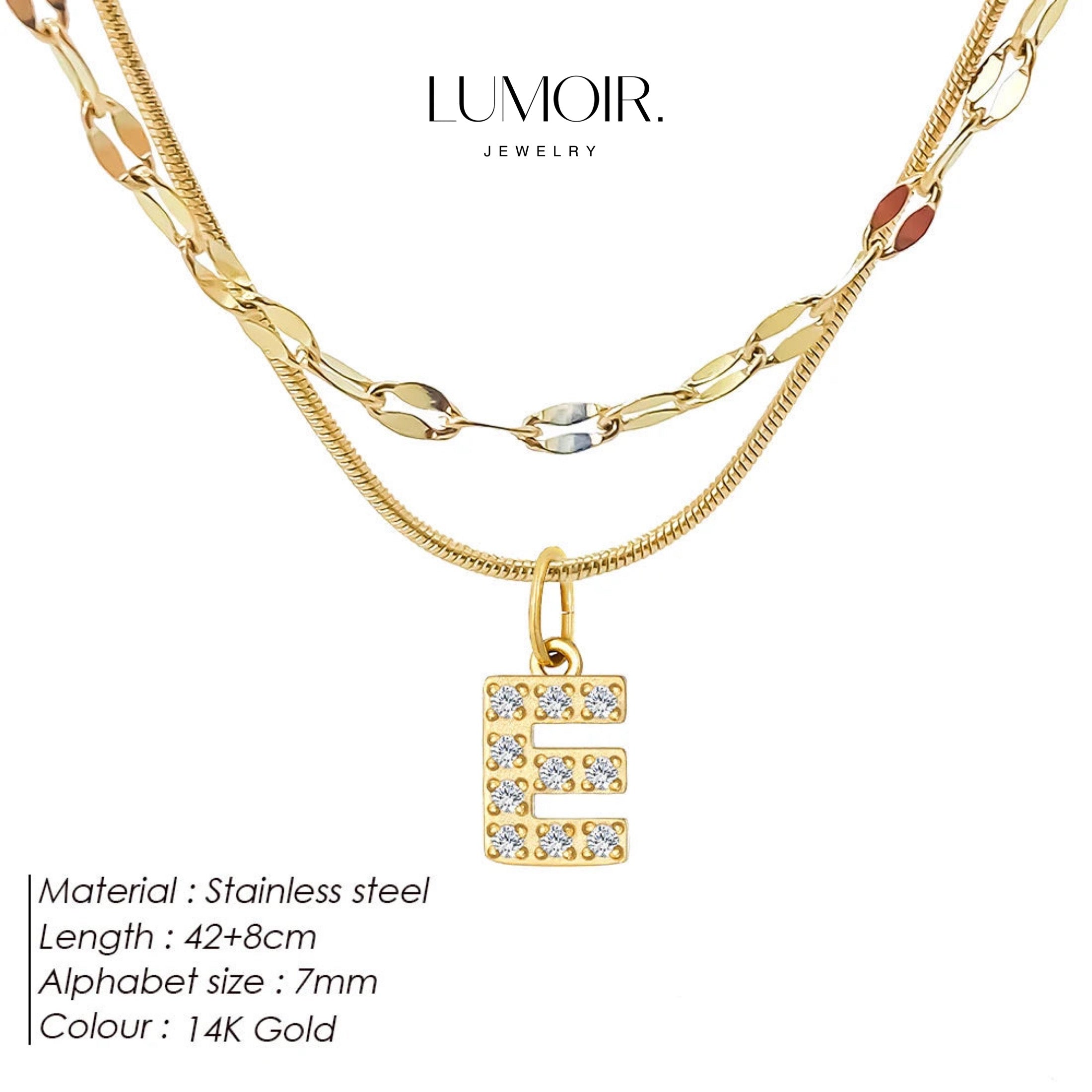 Personalized stainless steel necklace Luna