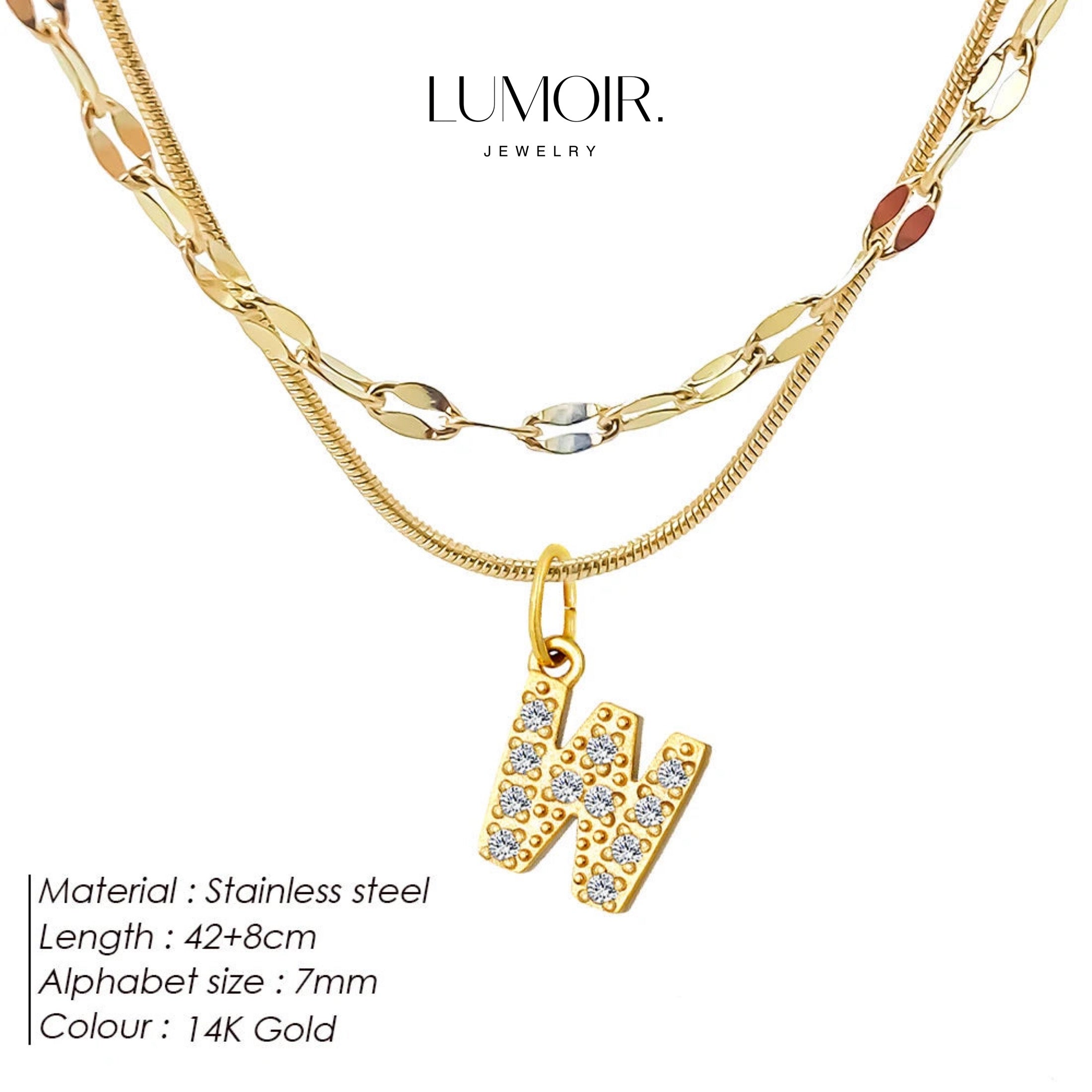 Personalized stainless steel necklace Luna