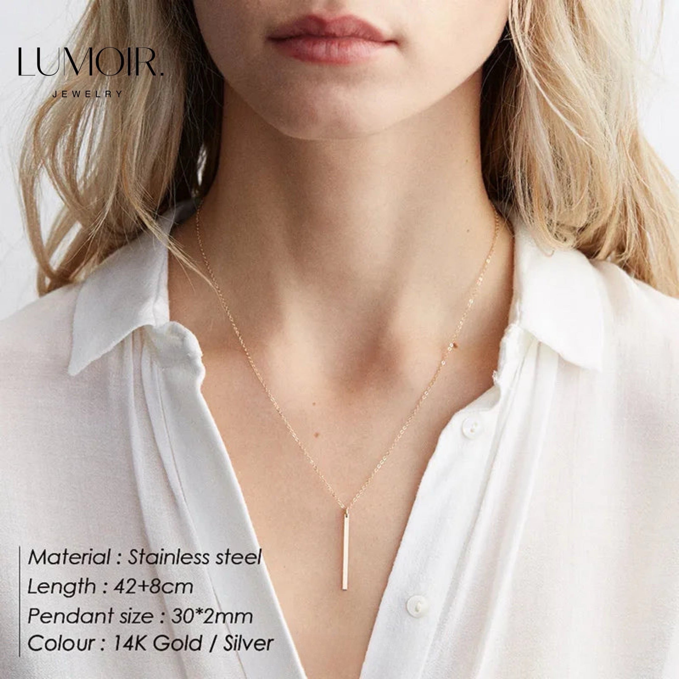Personalized stainless steel necklace Sophie