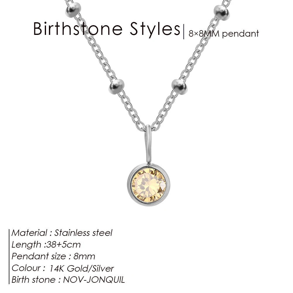 Manja birthstone necklace