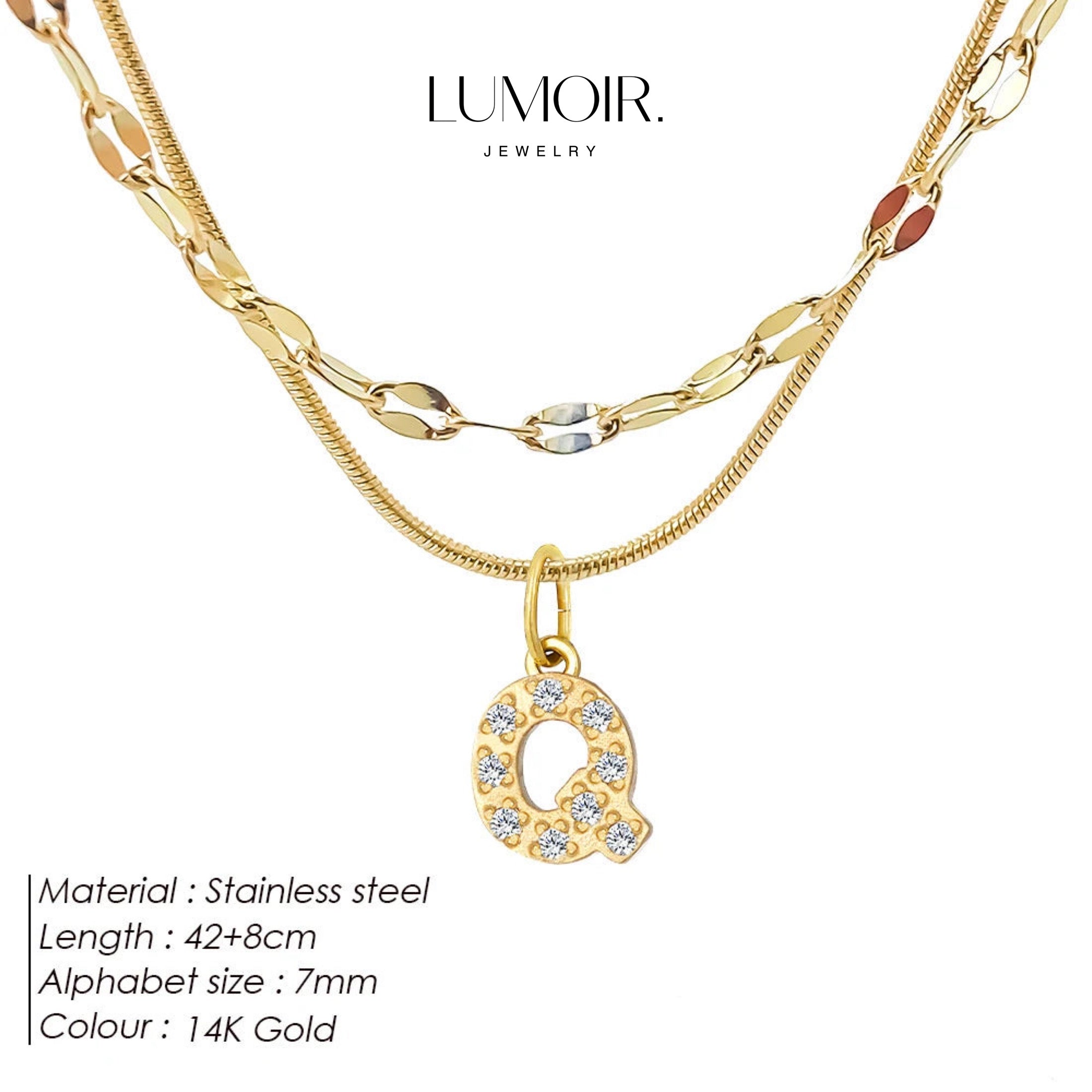 Personalized stainless steel necklace Luna