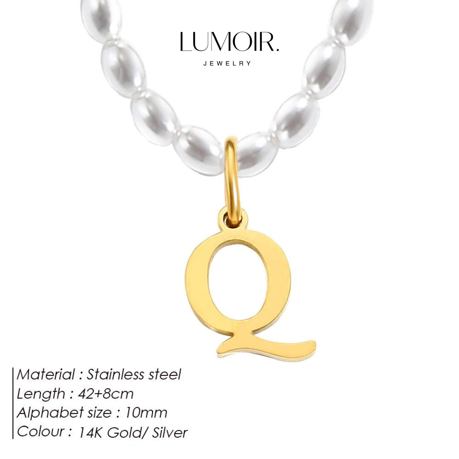 Personalized pearl necklace Tanna
