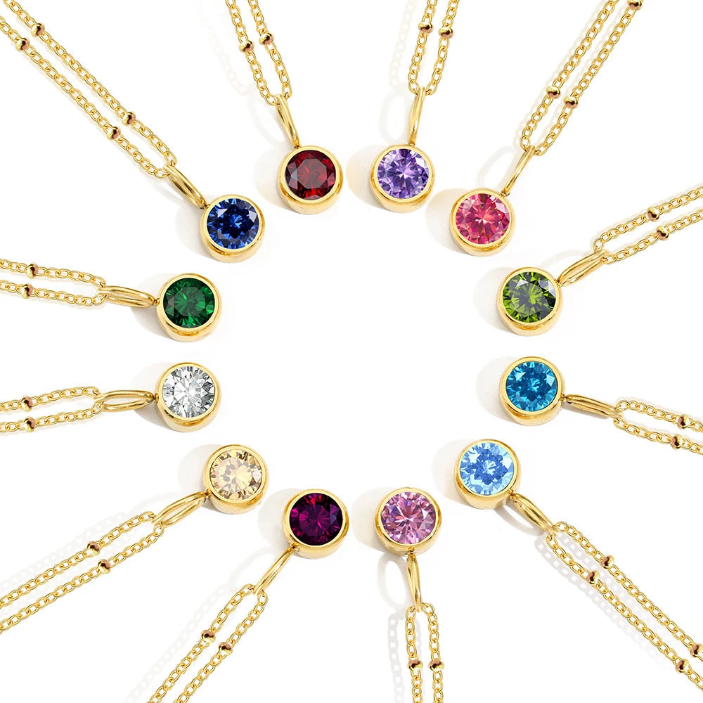 Manja birthstone necklace
