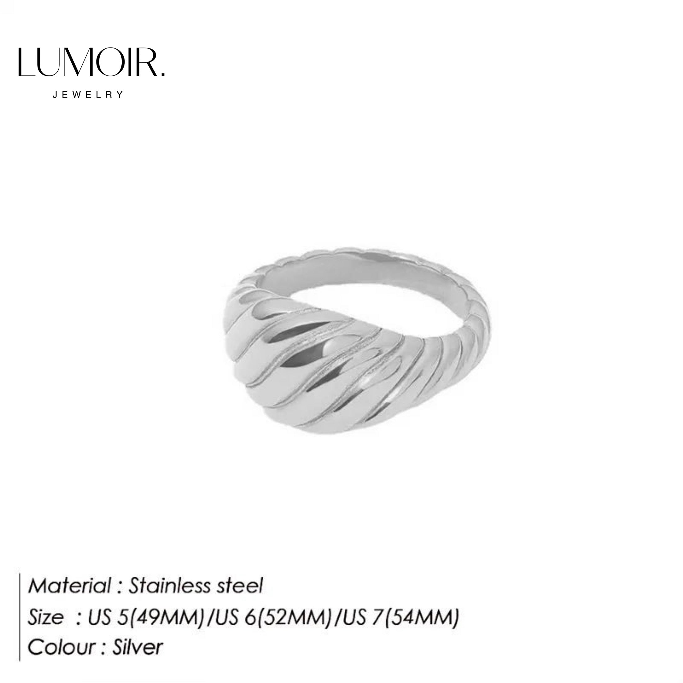 Stainless steel ring Zélie