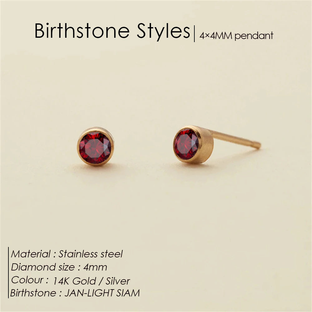 Dina birthstone earrings