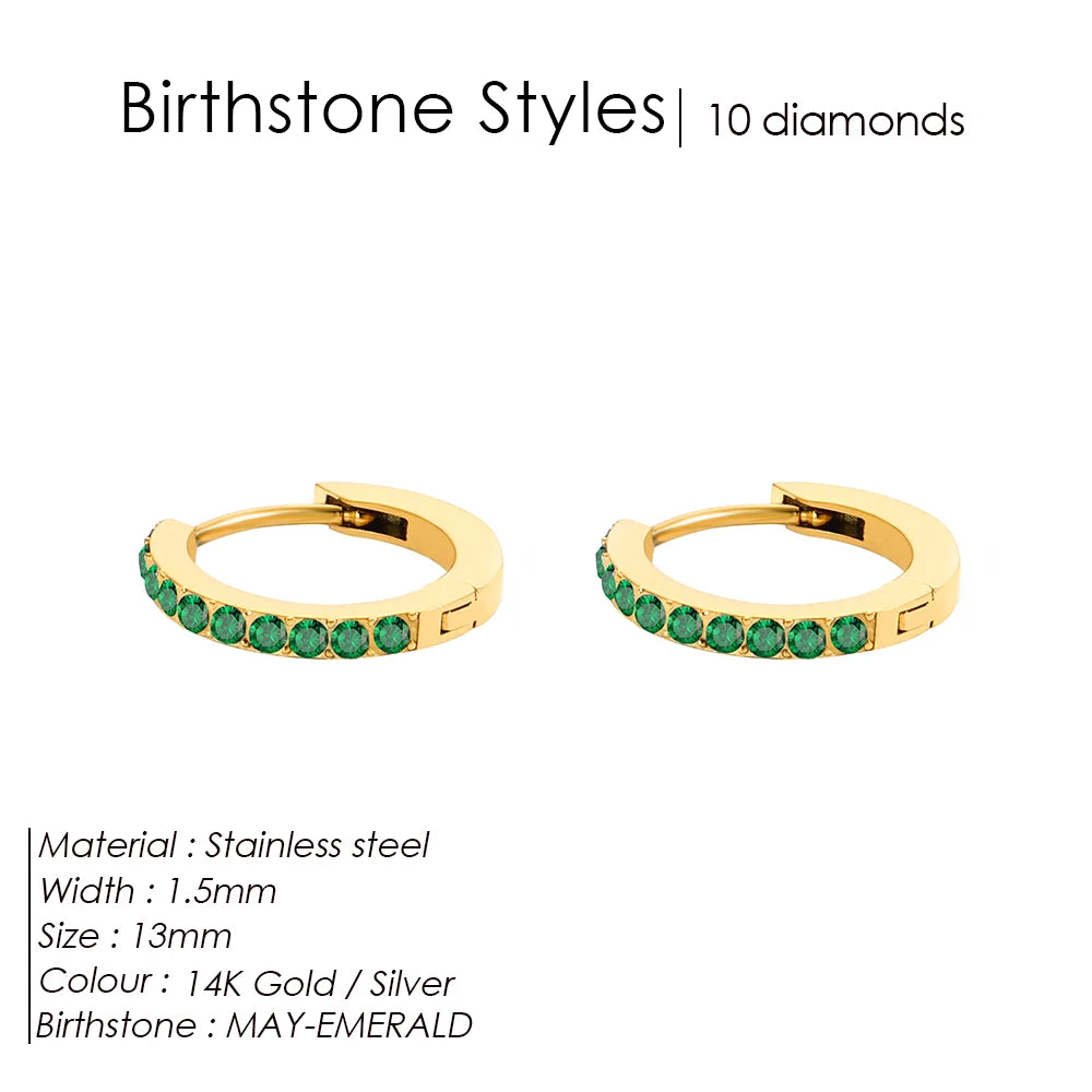 Birthstone earrings Marena