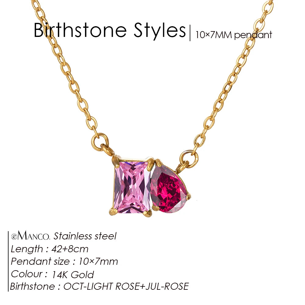 Birthstone necklace Saphira
