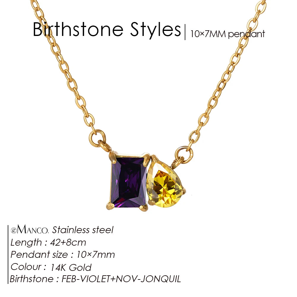Birthstone necklace Saphira