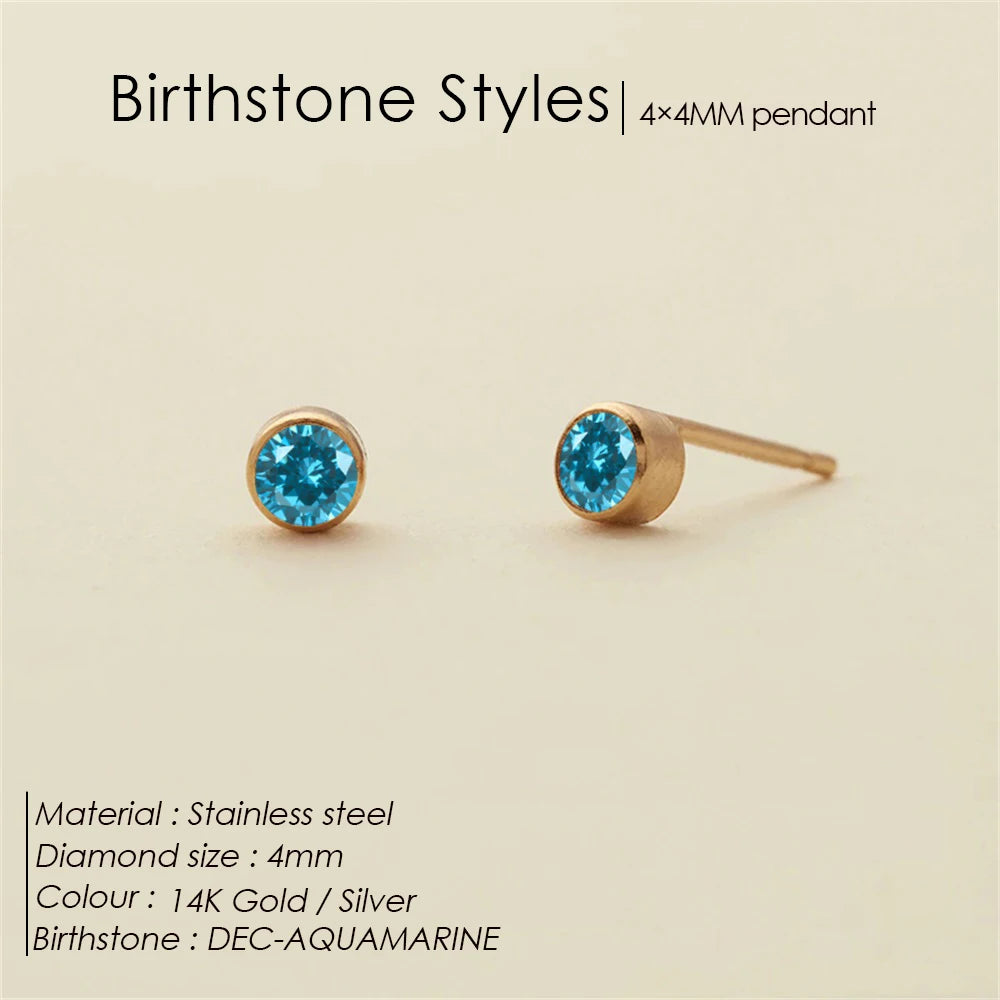 Dina birthstone earrings