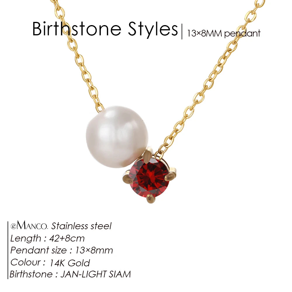 Birthstone necklace Nila