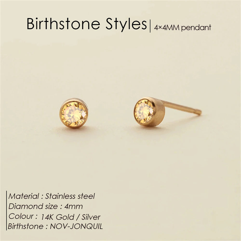 Dina birthstone earrings