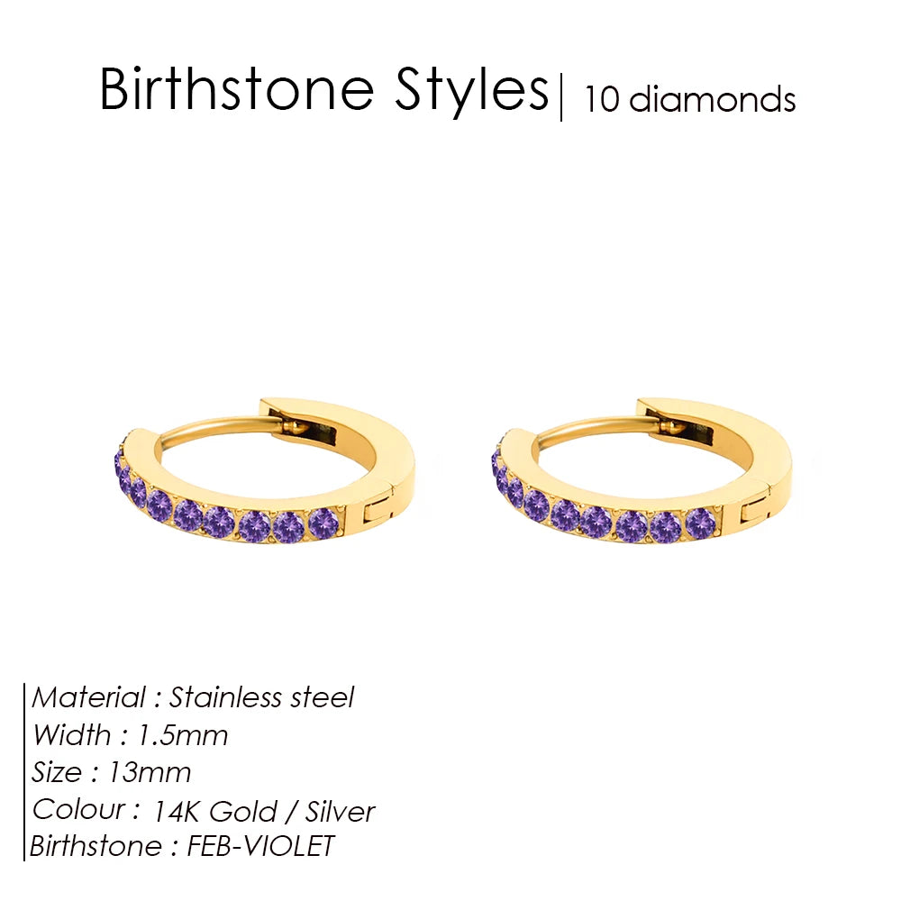 Birthstone earrings Marena
