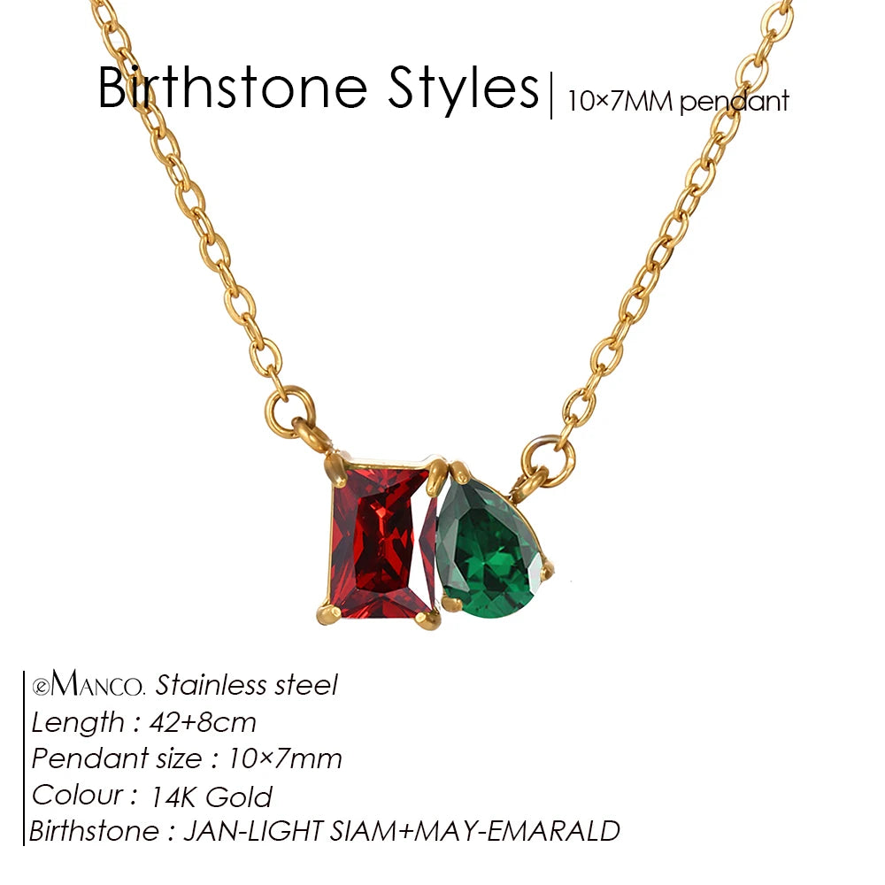 Birthstone necklace Saphira
