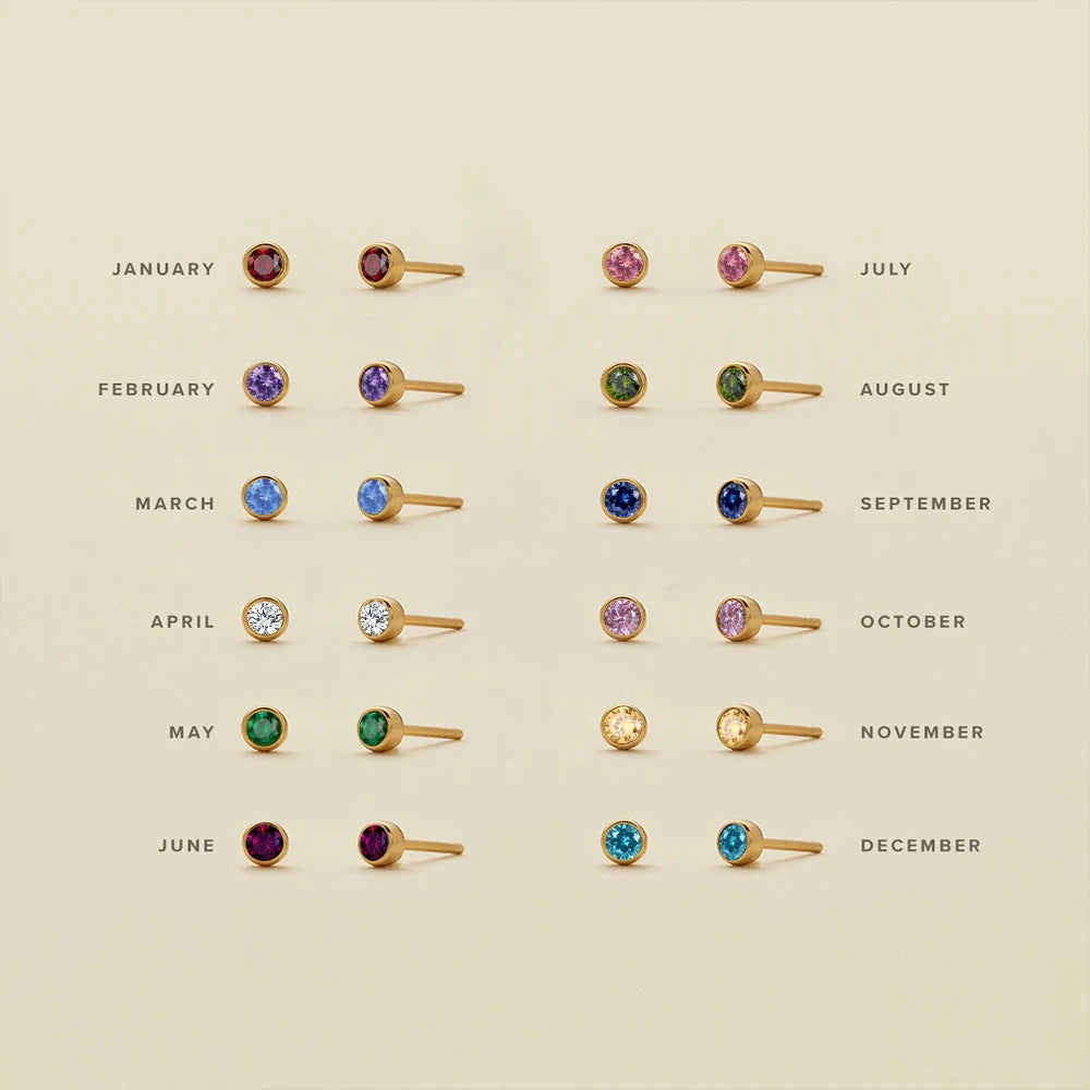 Dina birthstone earrings