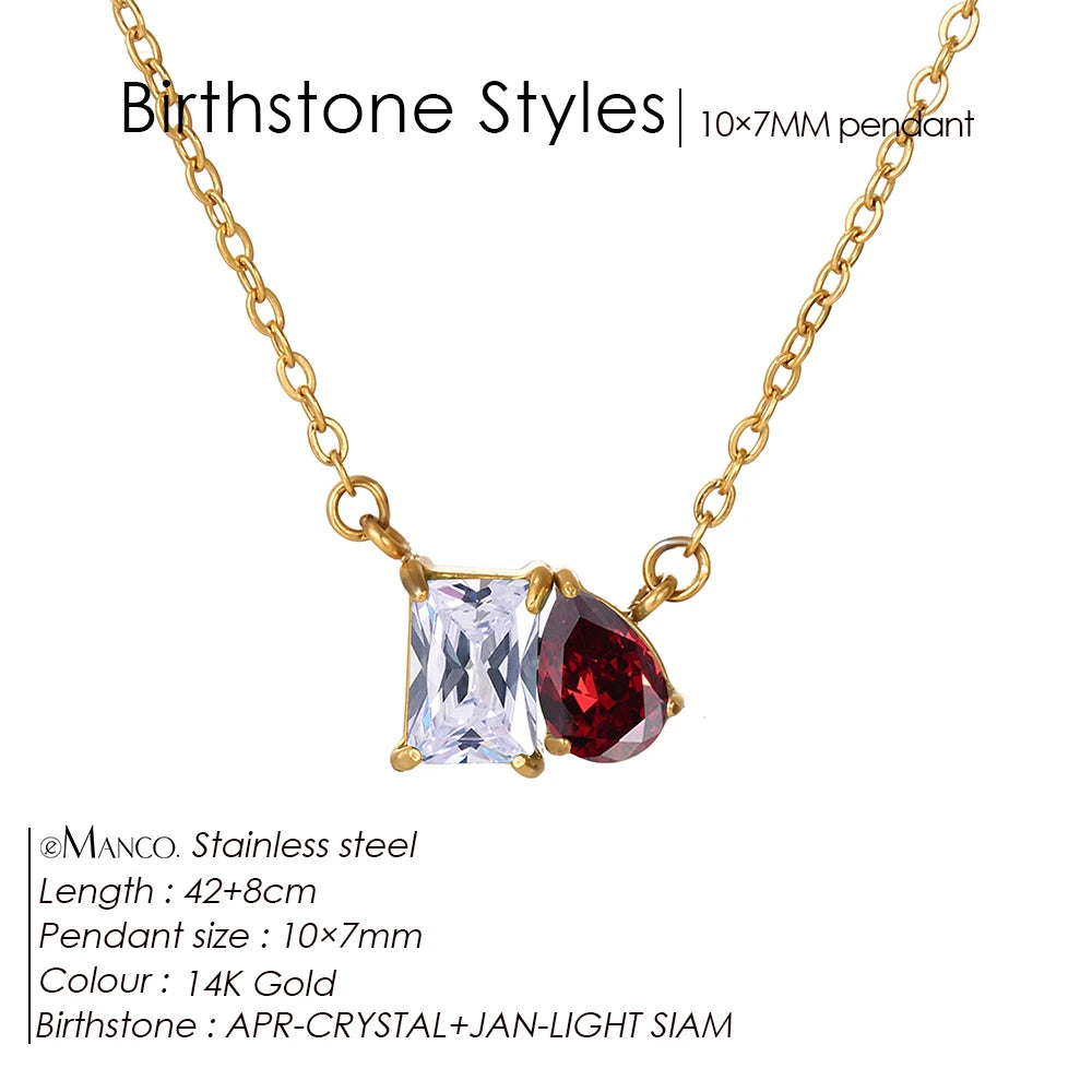 Birthstone necklace Saphira