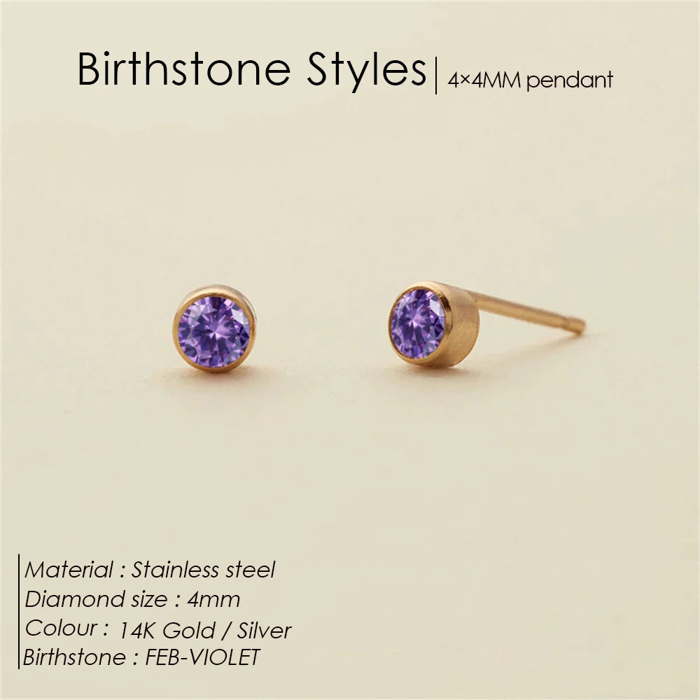 Dina birthstone earrings