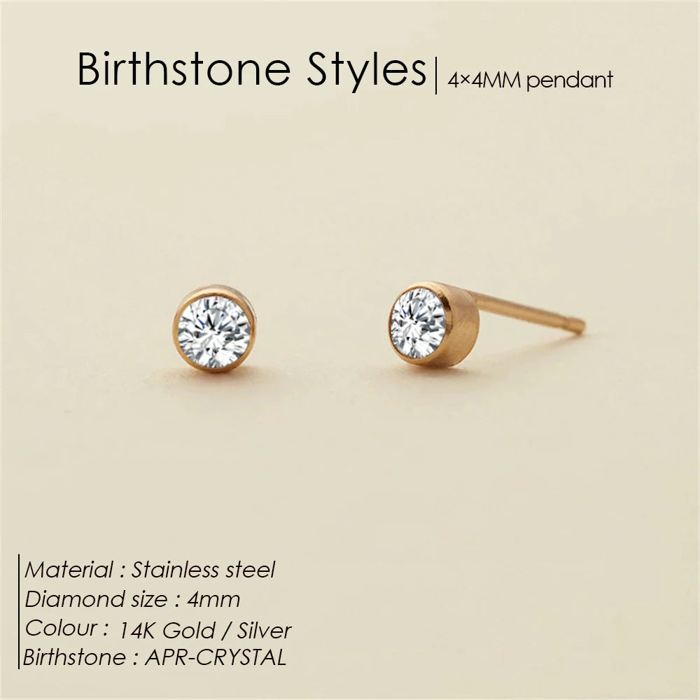 Dina birthstone earrings