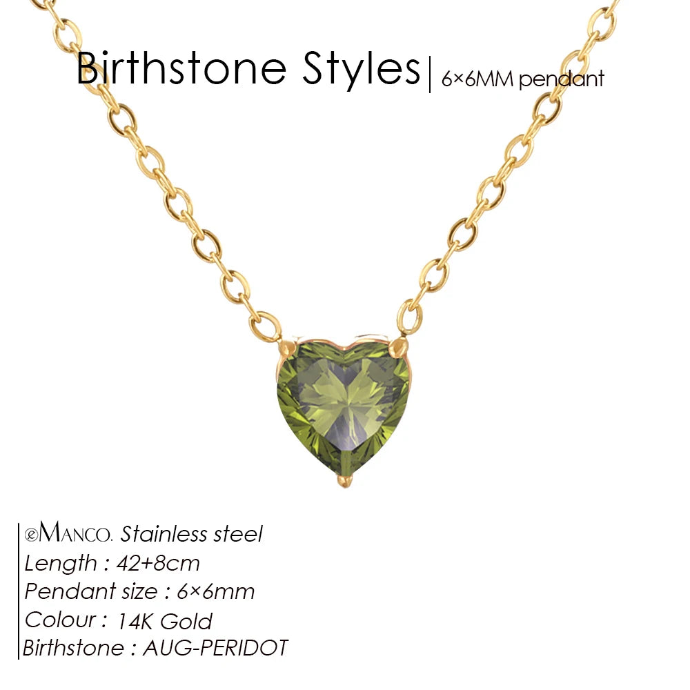 Selena birthstone necklace