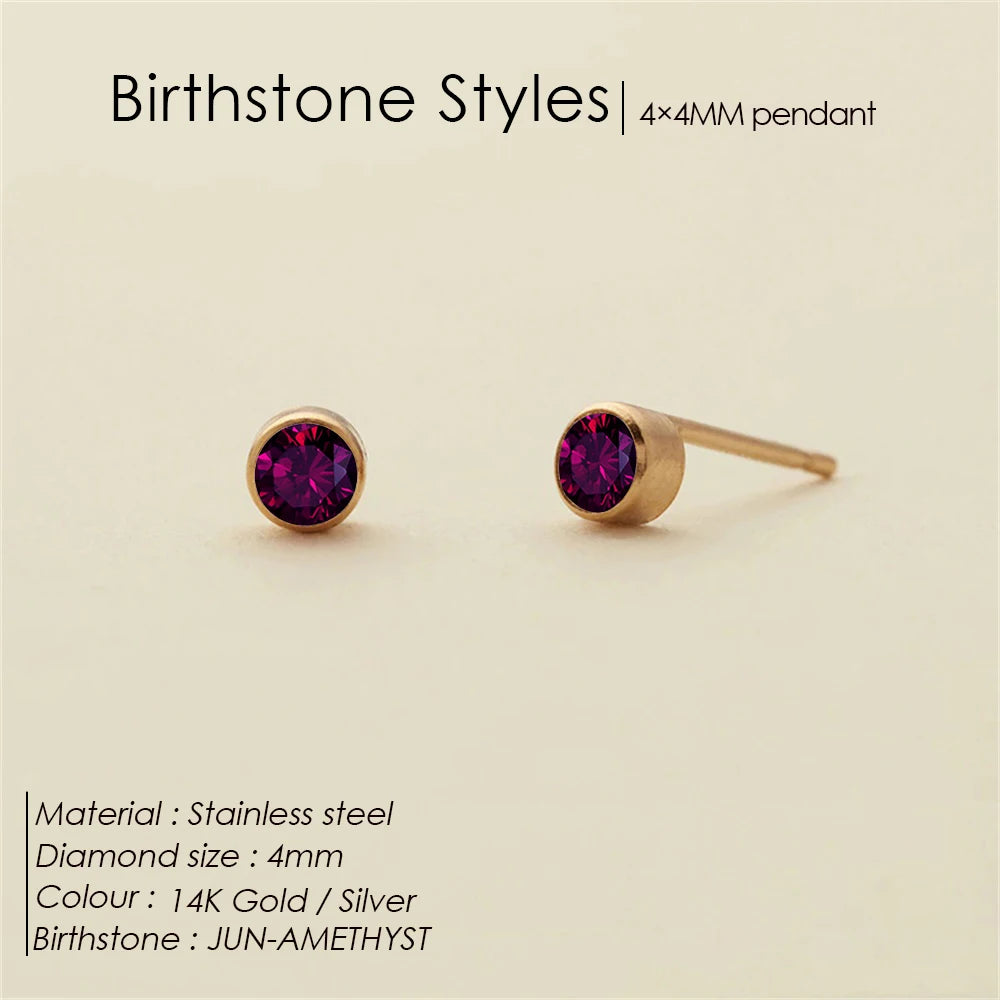 Dina birthstone earrings