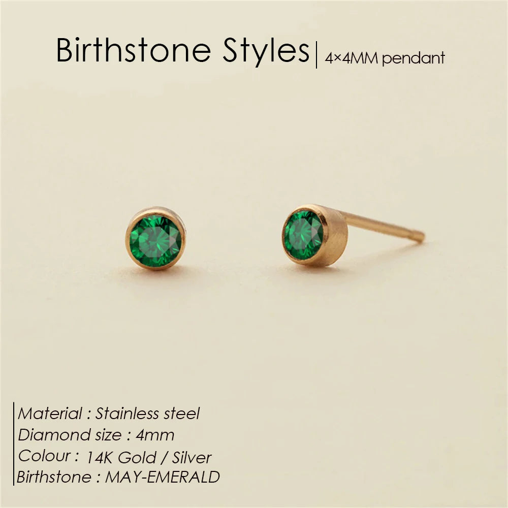 Dina birthstone earrings