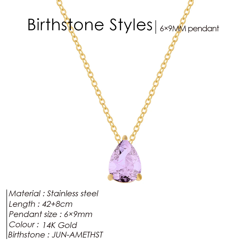 Birthstone necklace Conny