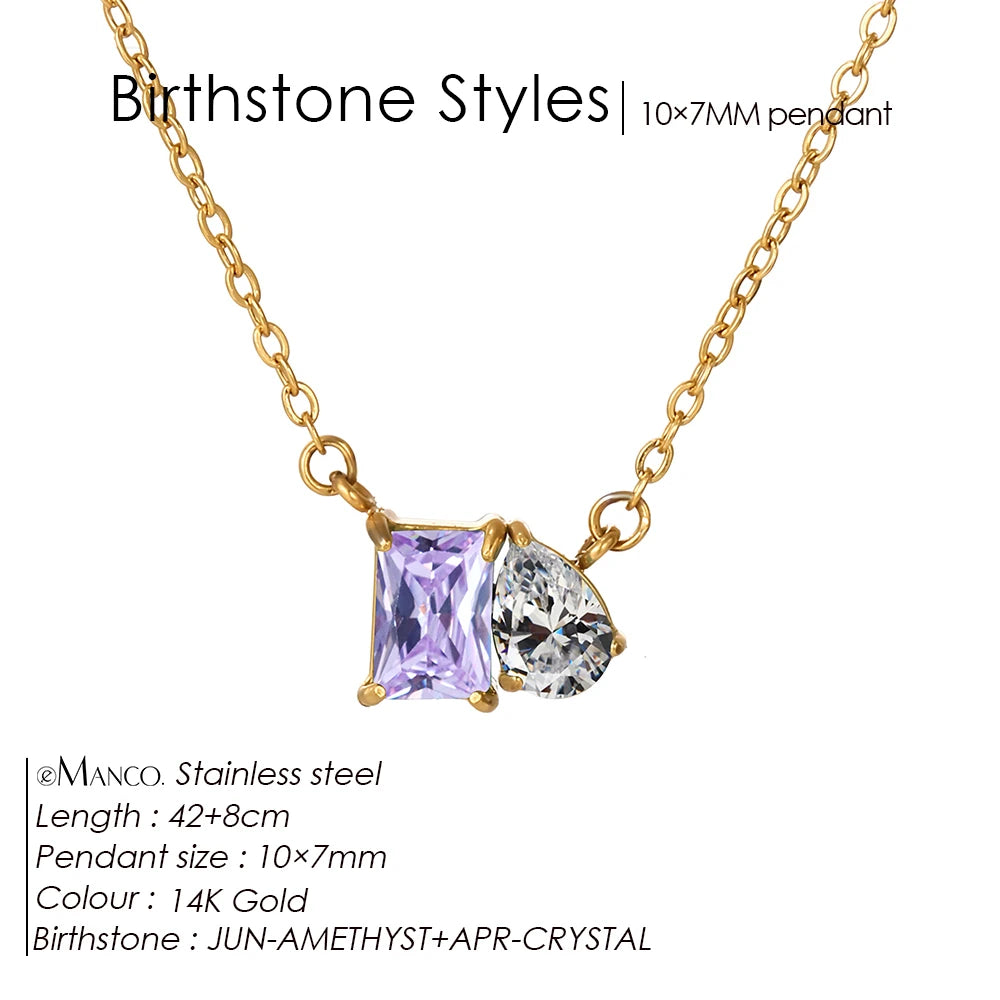 Birthstone necklace Saphira