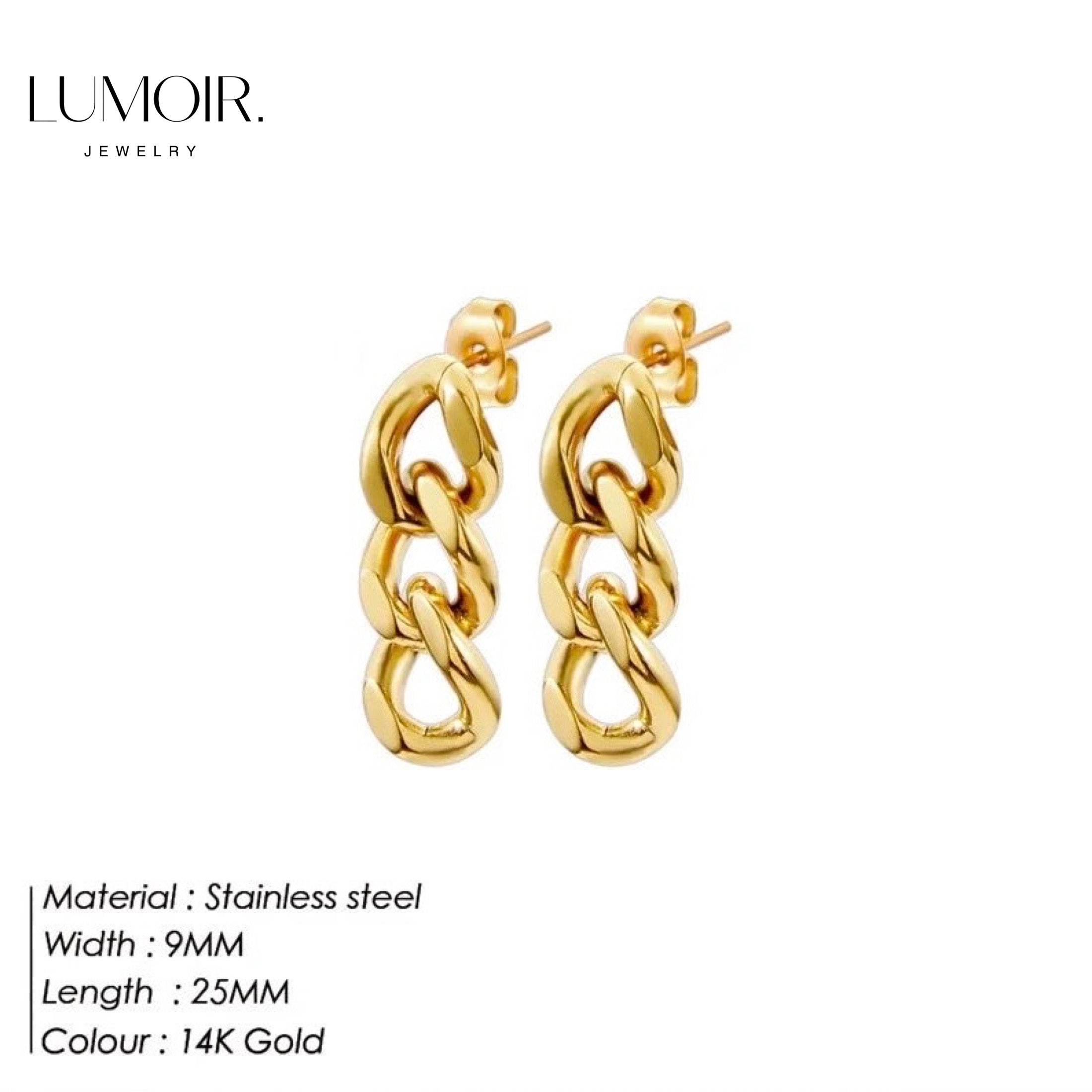 Boucles d'oreilles en acier inoxydable Jules