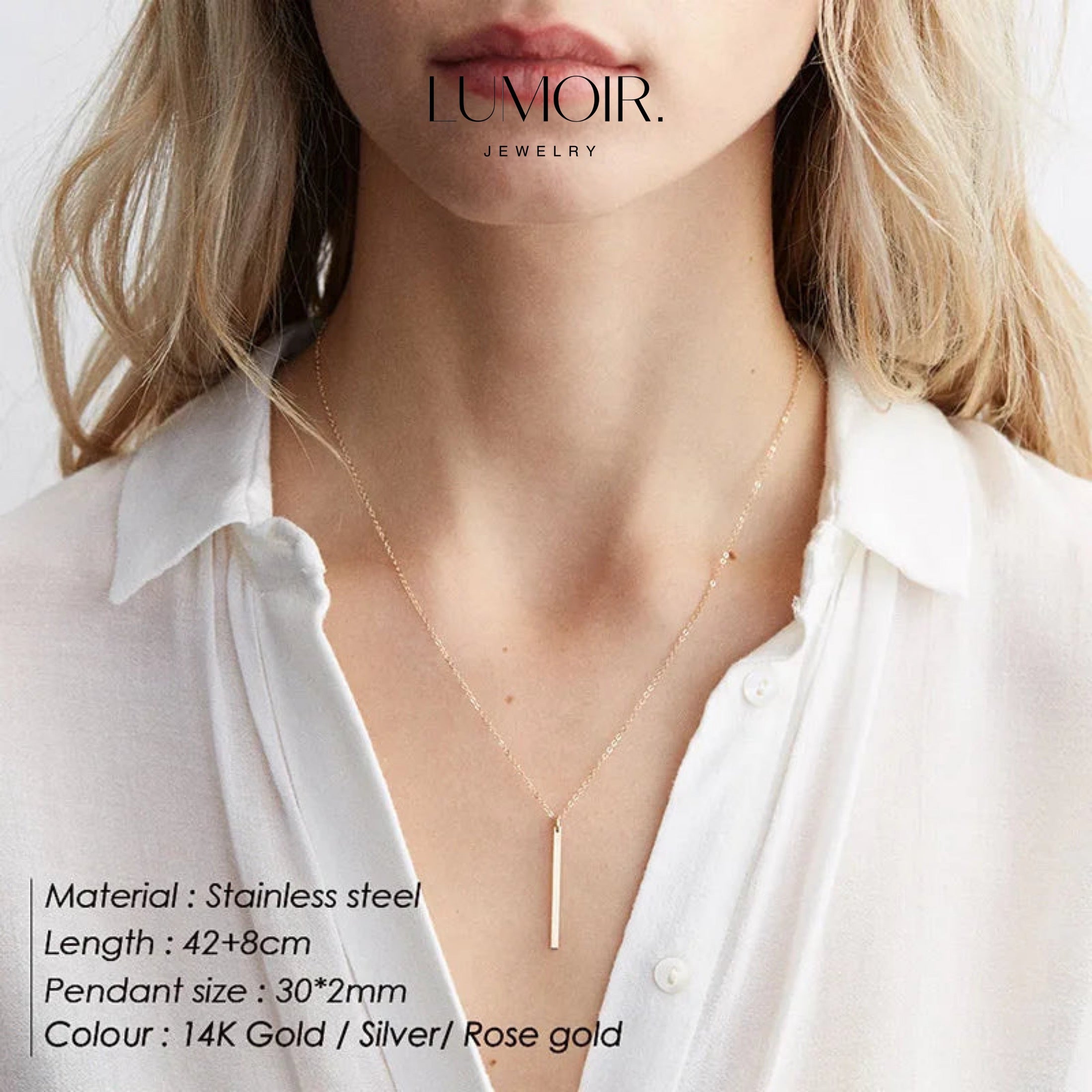 Collier personnalisé en acier inoxydable Sophie