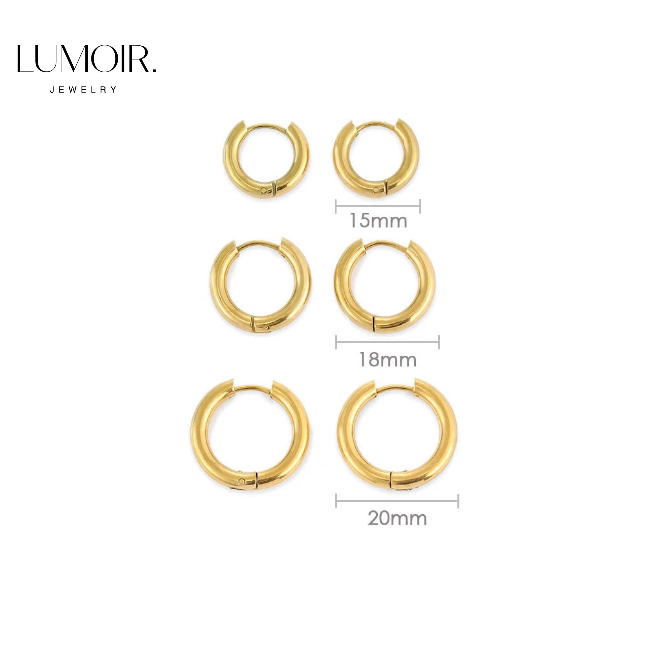 Boucles d'oreilles en acier inoxydable Lucie