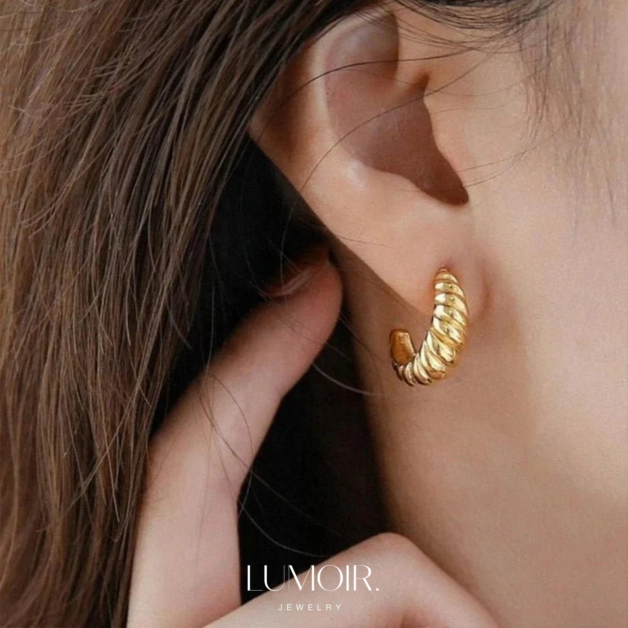 Boucle d'oreille Kira en acier inoxydable