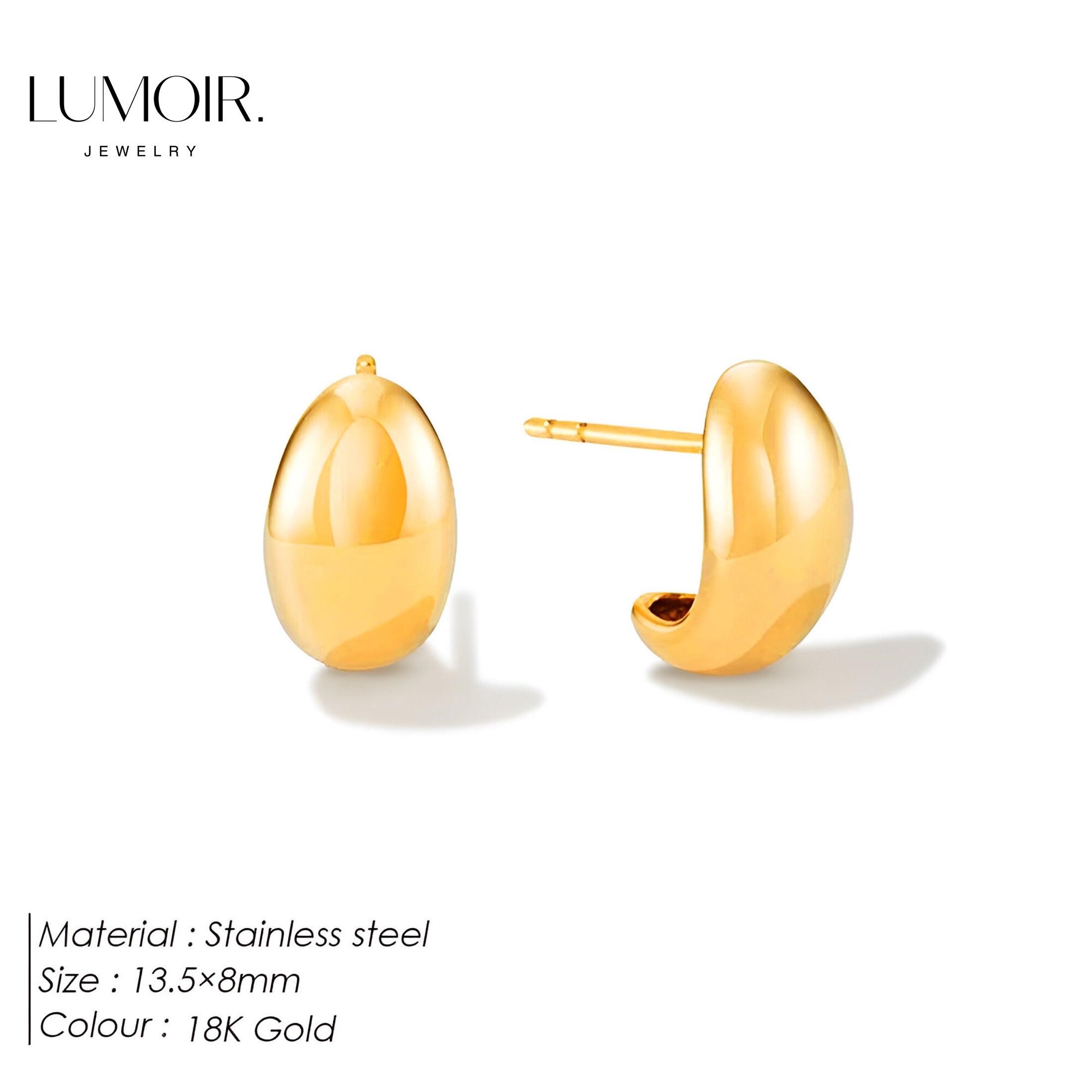 Boucles d'oreilles en acier inoxydable Haley