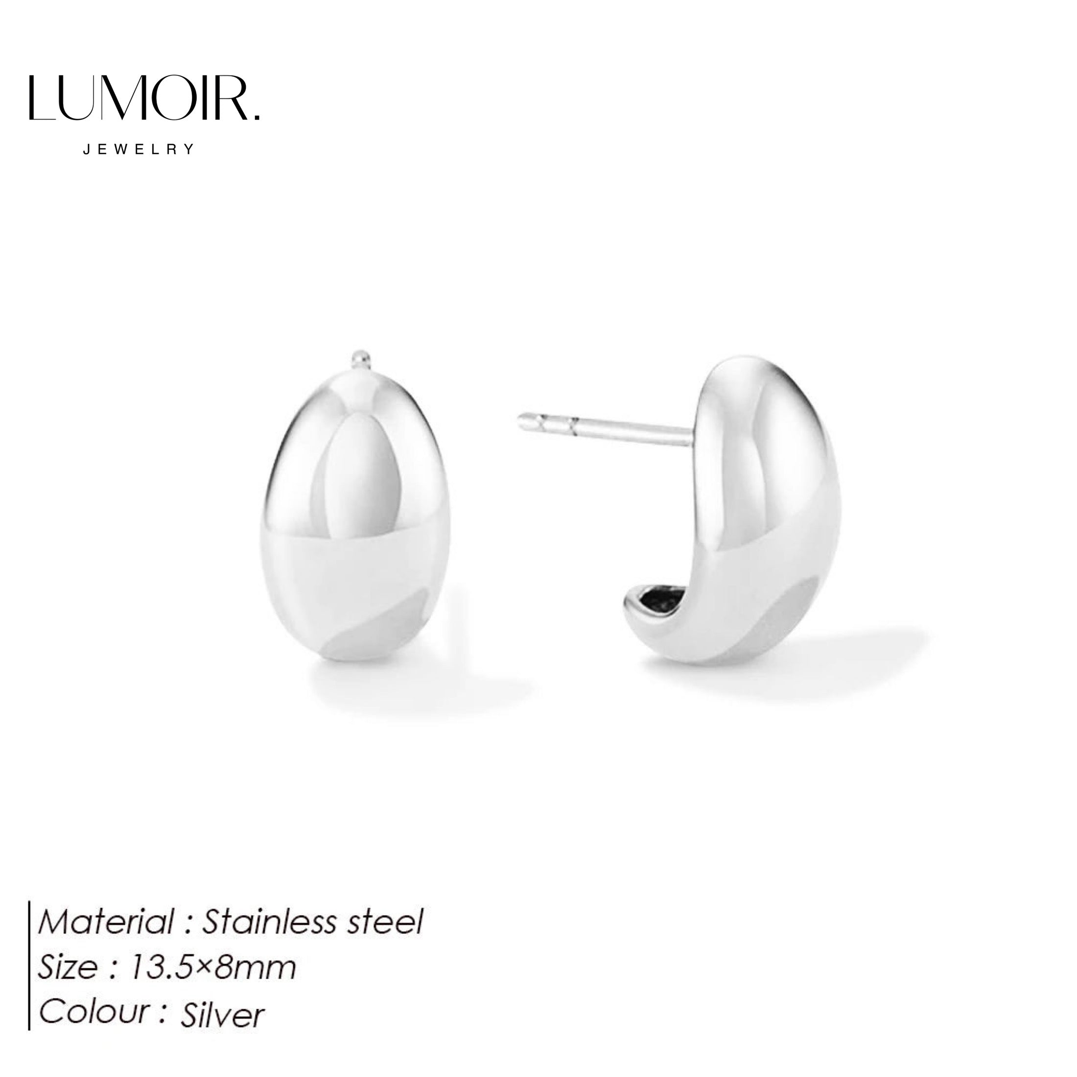 Boucles d'oreilles en acier inoxydable Haley