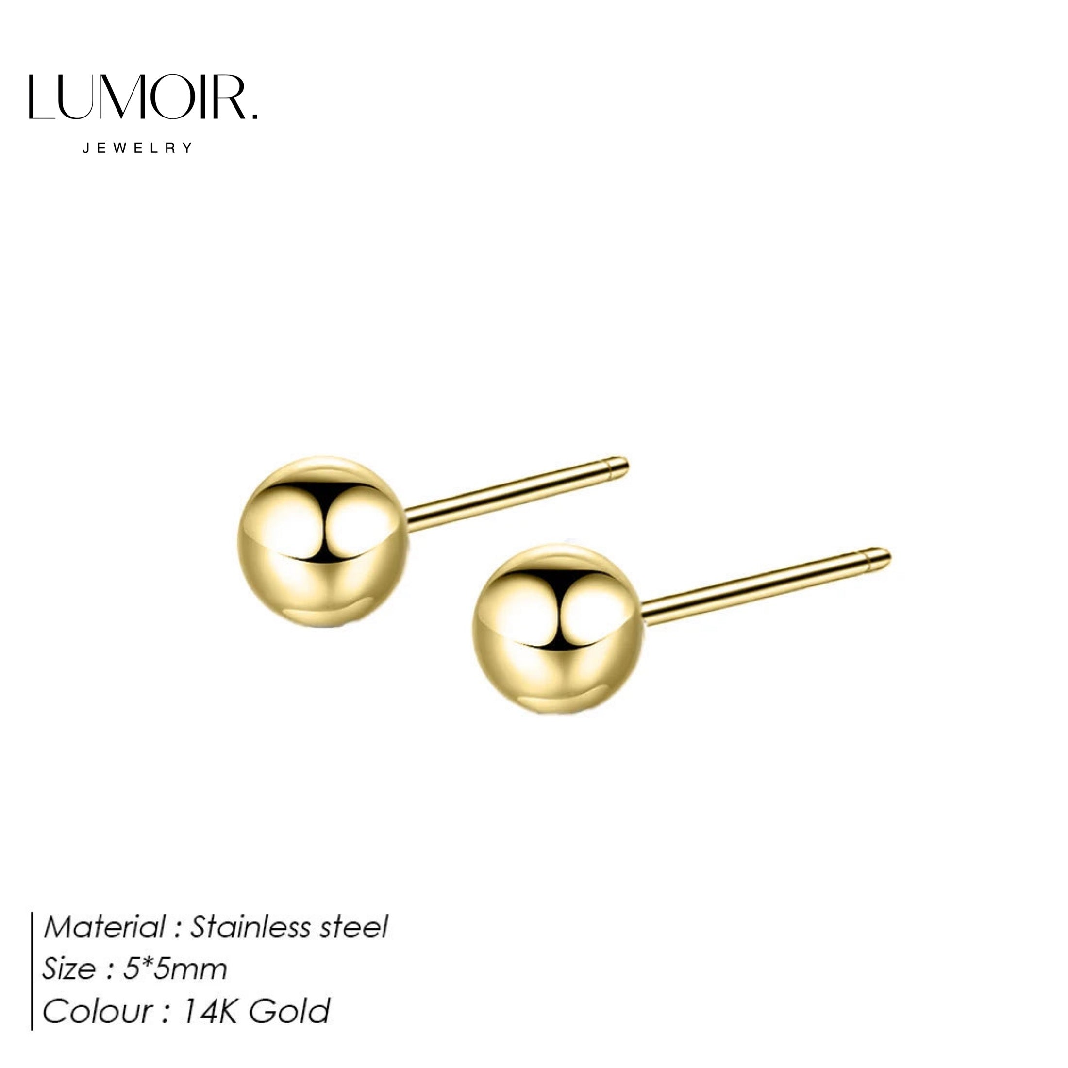 Boucles d'oreilles en acier inoxydable Coco