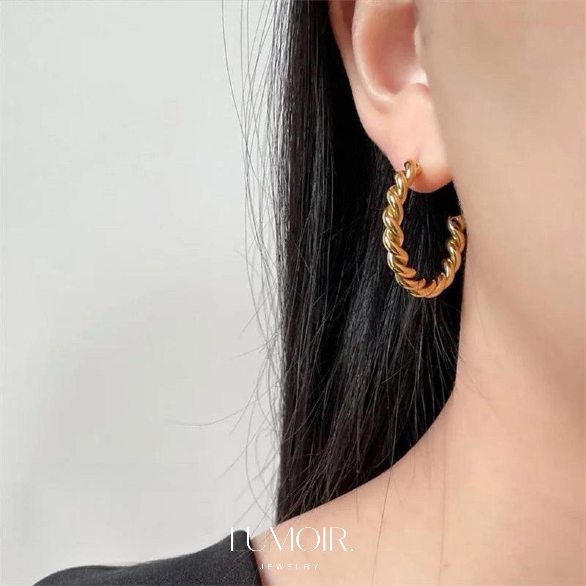 Boucles d'oreilles en acier inoxydable Elya