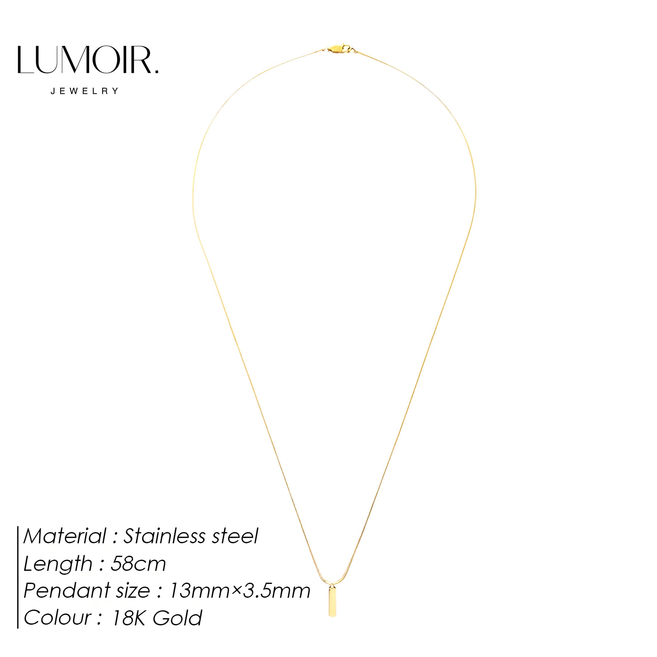Collier personnalisé en acier inoxydable Enzo