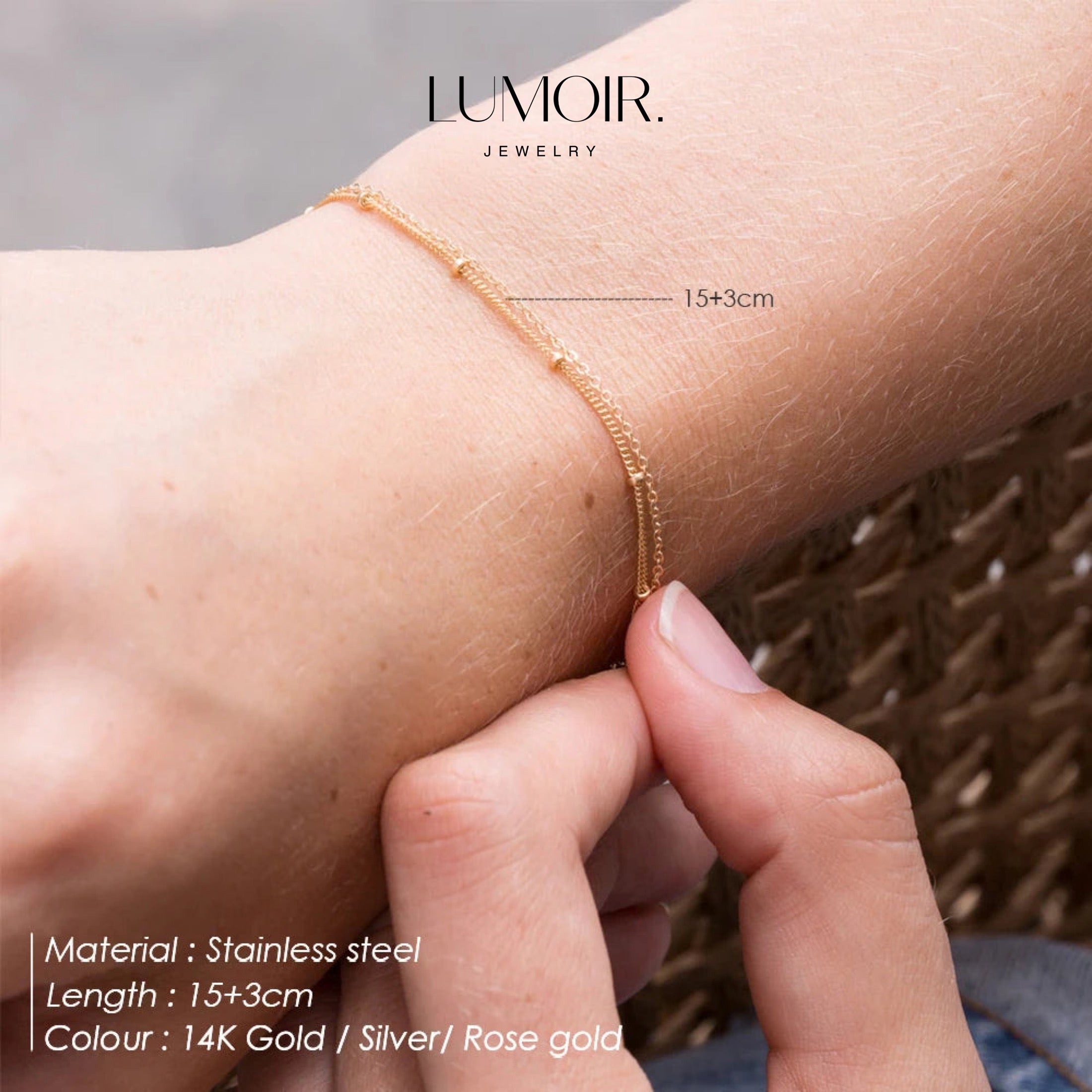 Bracelet en acier inoxydable Noela