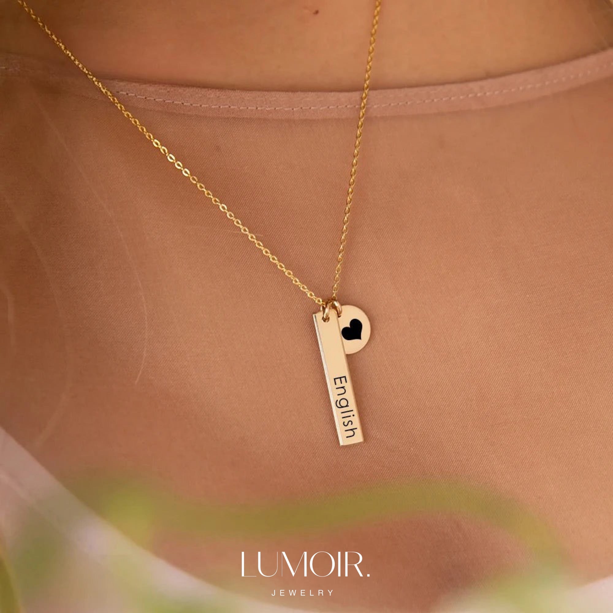 Collier personnalisé en acier inoxydable Nora