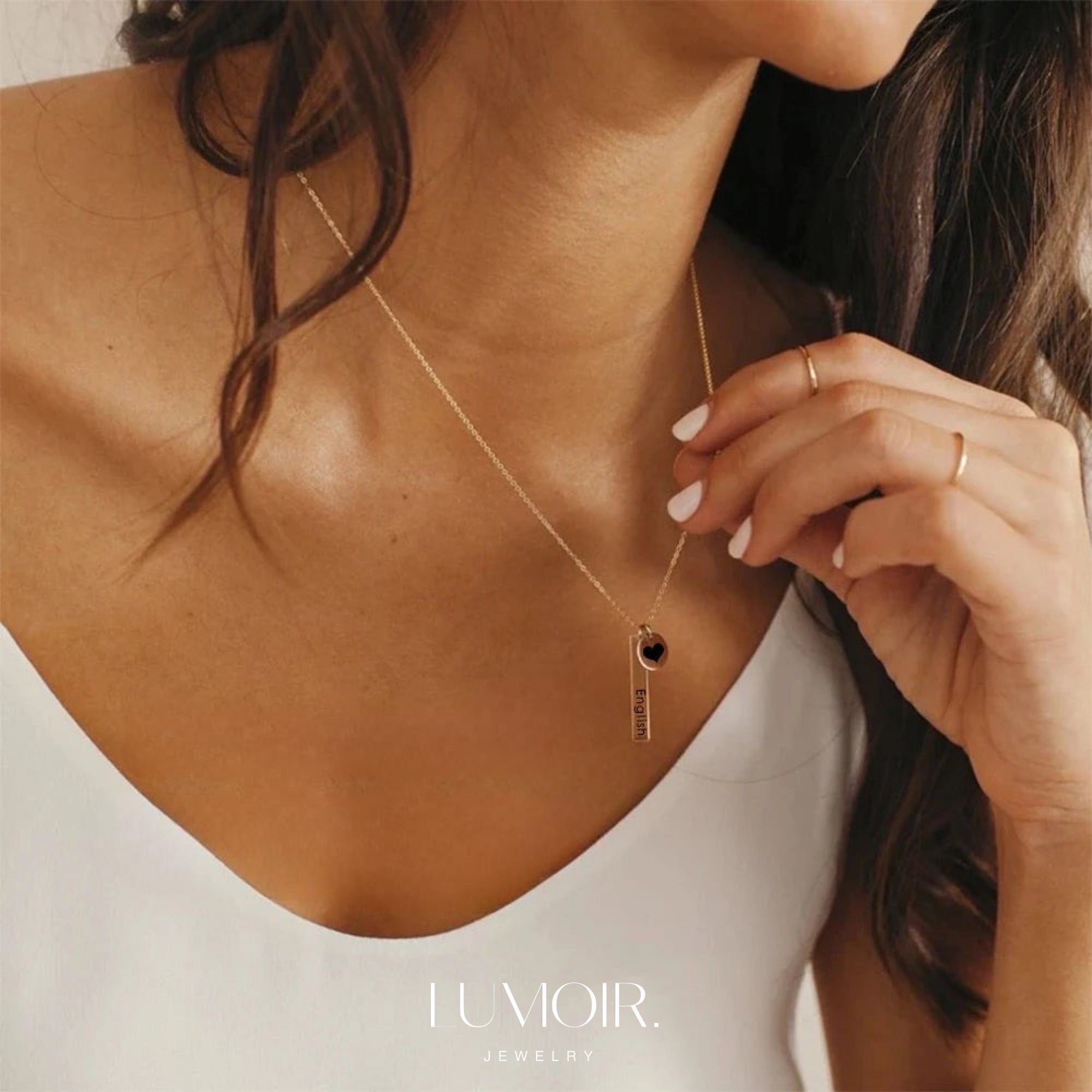 Collier personnalisé en acier inoxydable Nora
