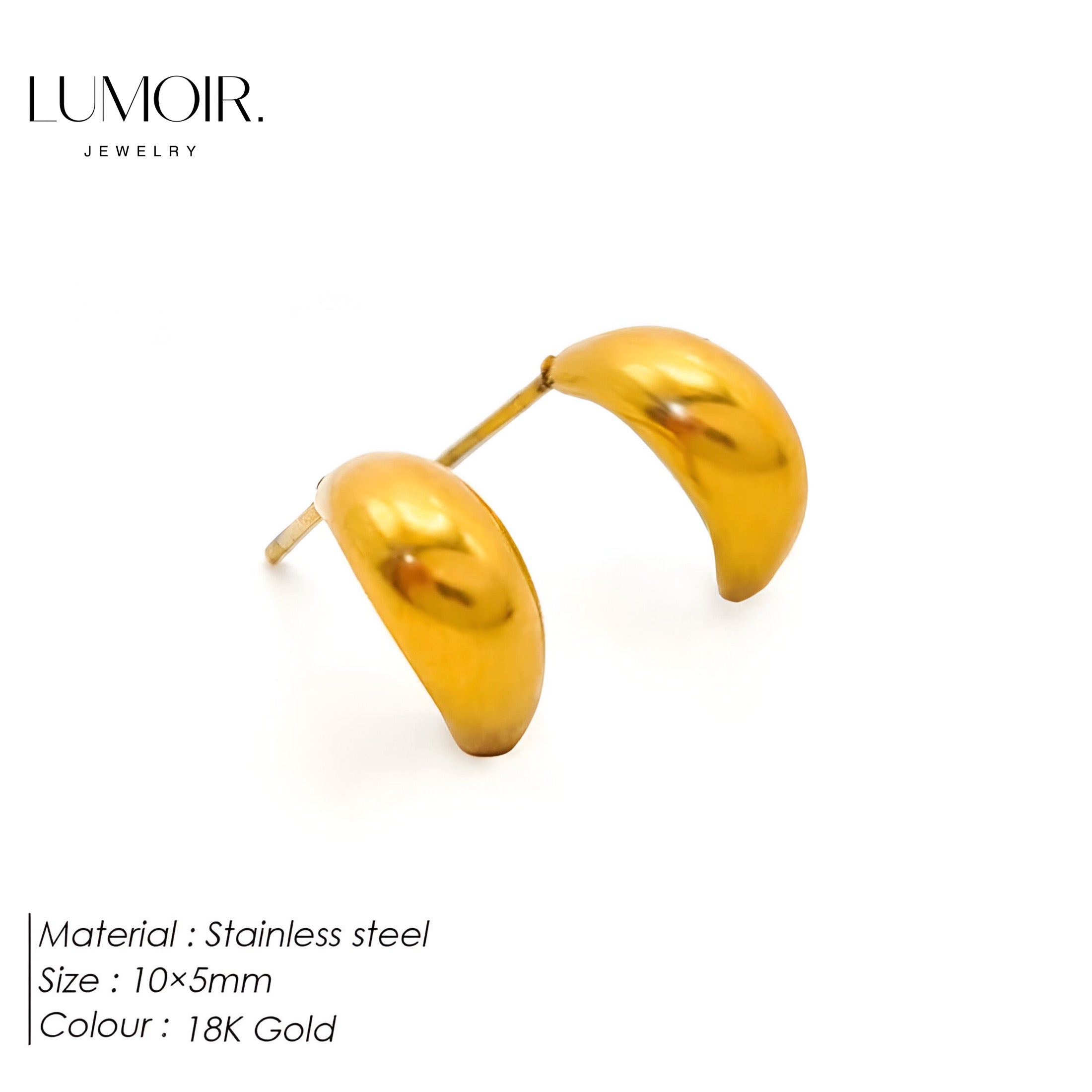 Boucles d'oreilles en acier inoxydable Haley