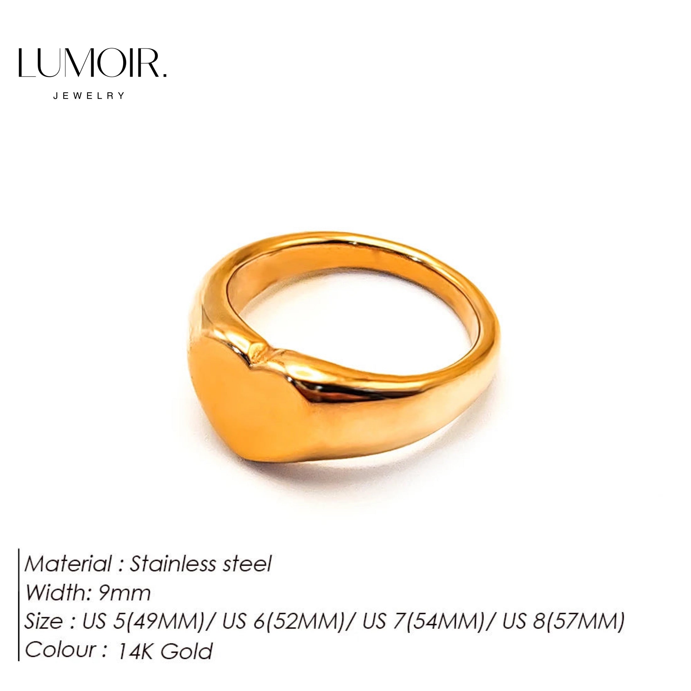 Bague en acier inoxydable Romina