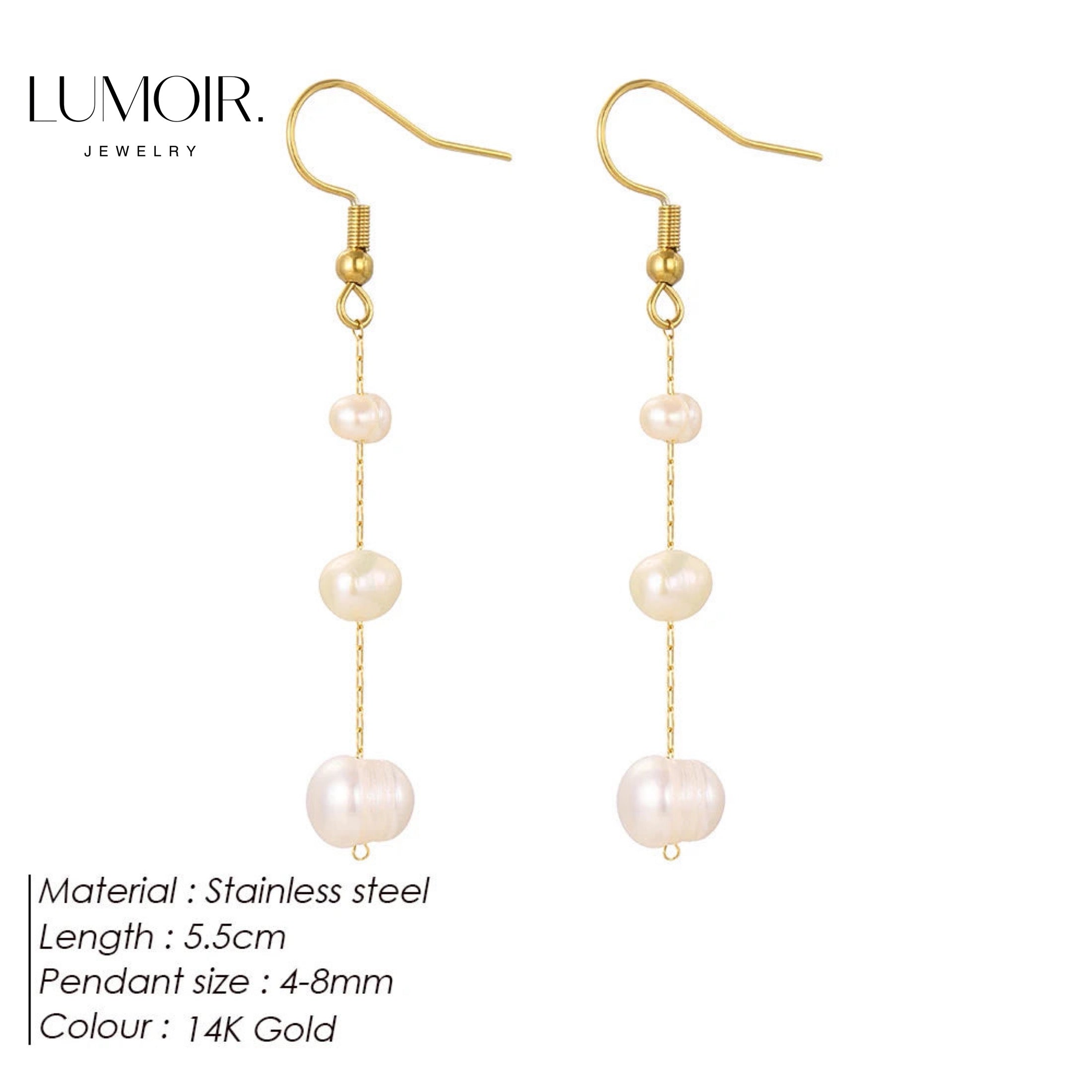 Boucles d'oreilles en perles Jane