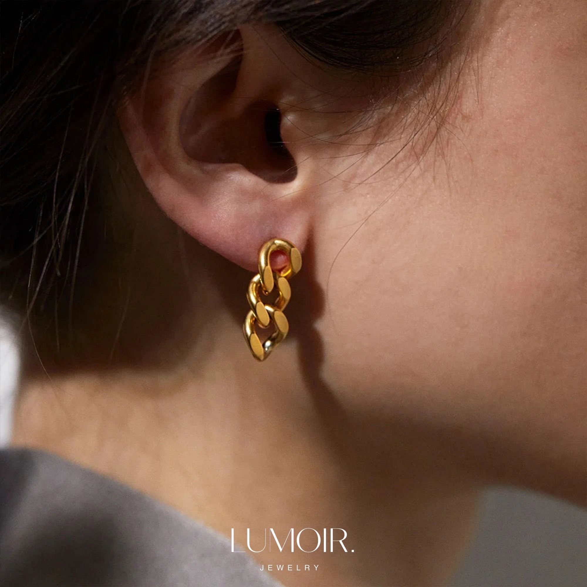 Boucles d'oreilles en acier inoxydable Jules