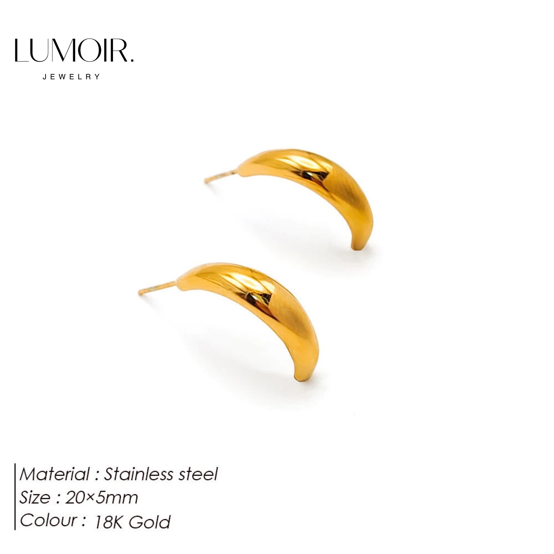 Boucles d'oreilles en acier inoxydable Haley