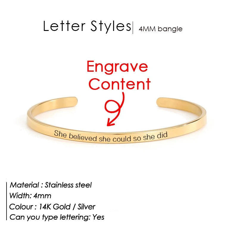 Bracelet personnalisé en acier inoxydable Dawn