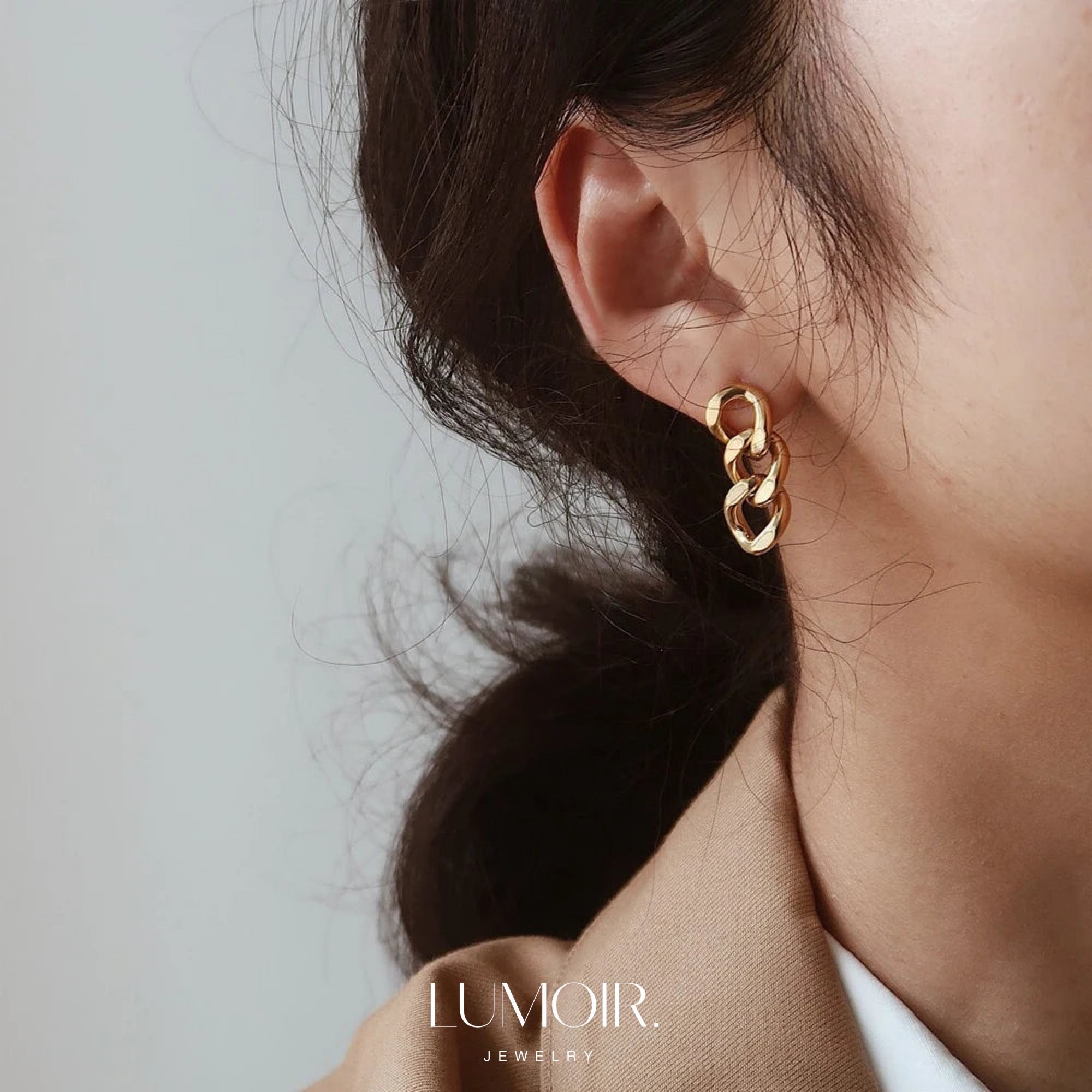 Boucles d'oreilles en acier inoxydable Jules