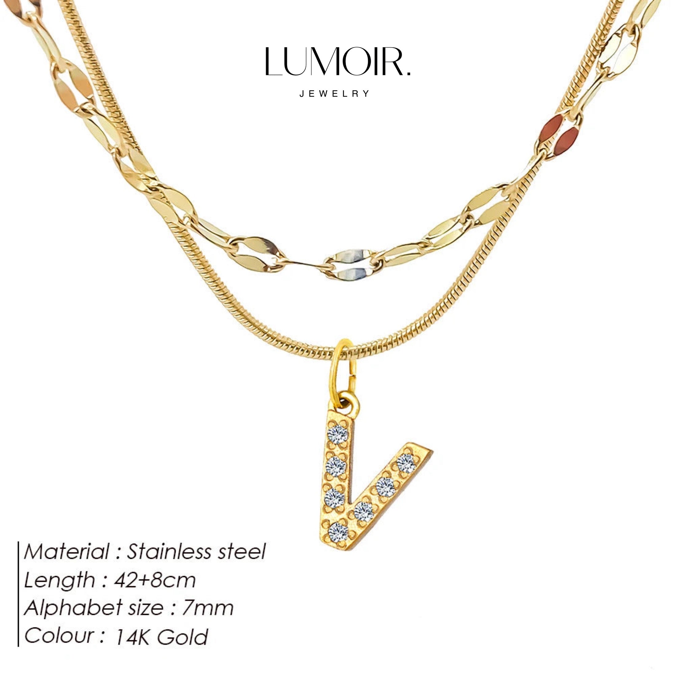 Collier personnalisé en acier inoxydable Luna
