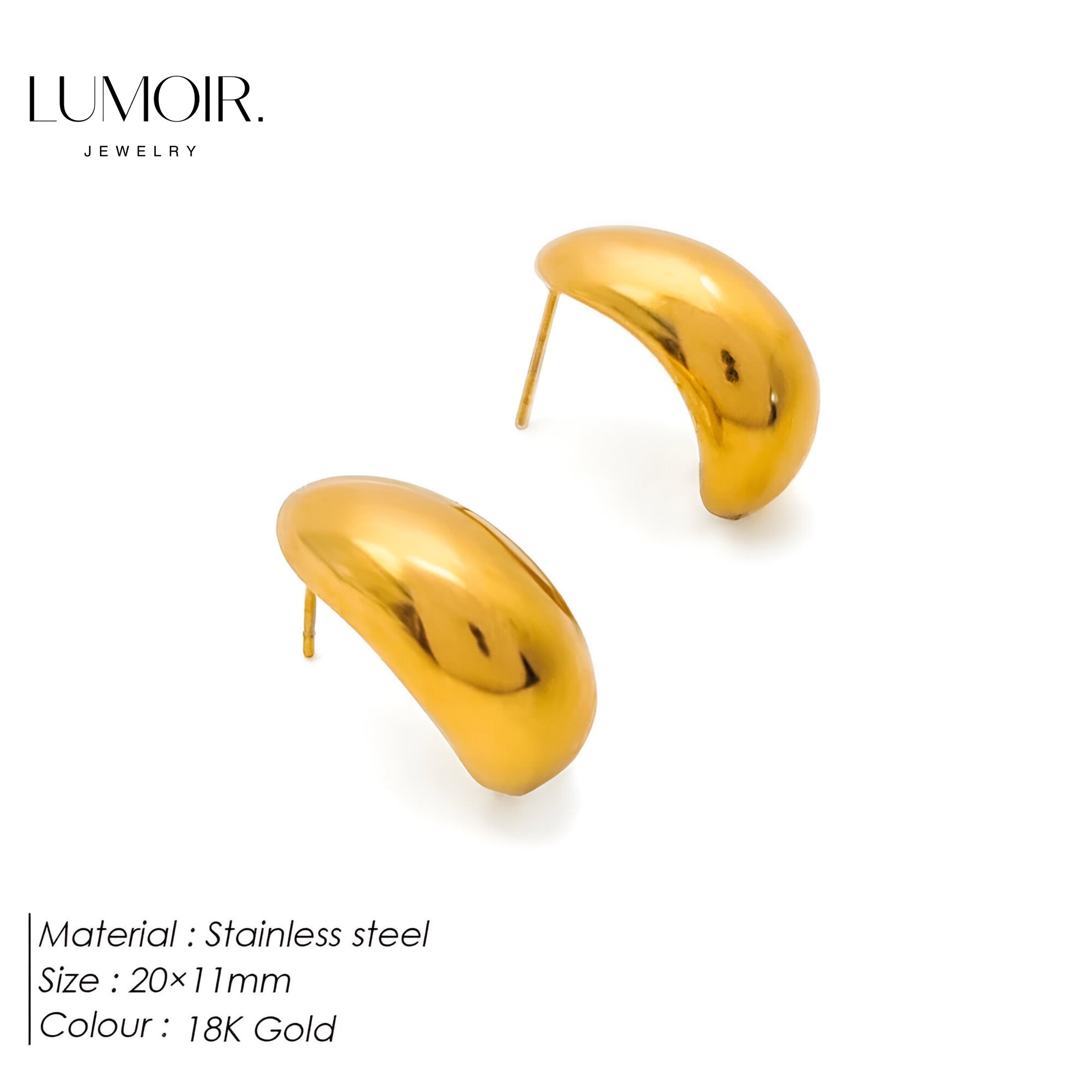 Boucles d'oreilles en acier inoxydable Haley