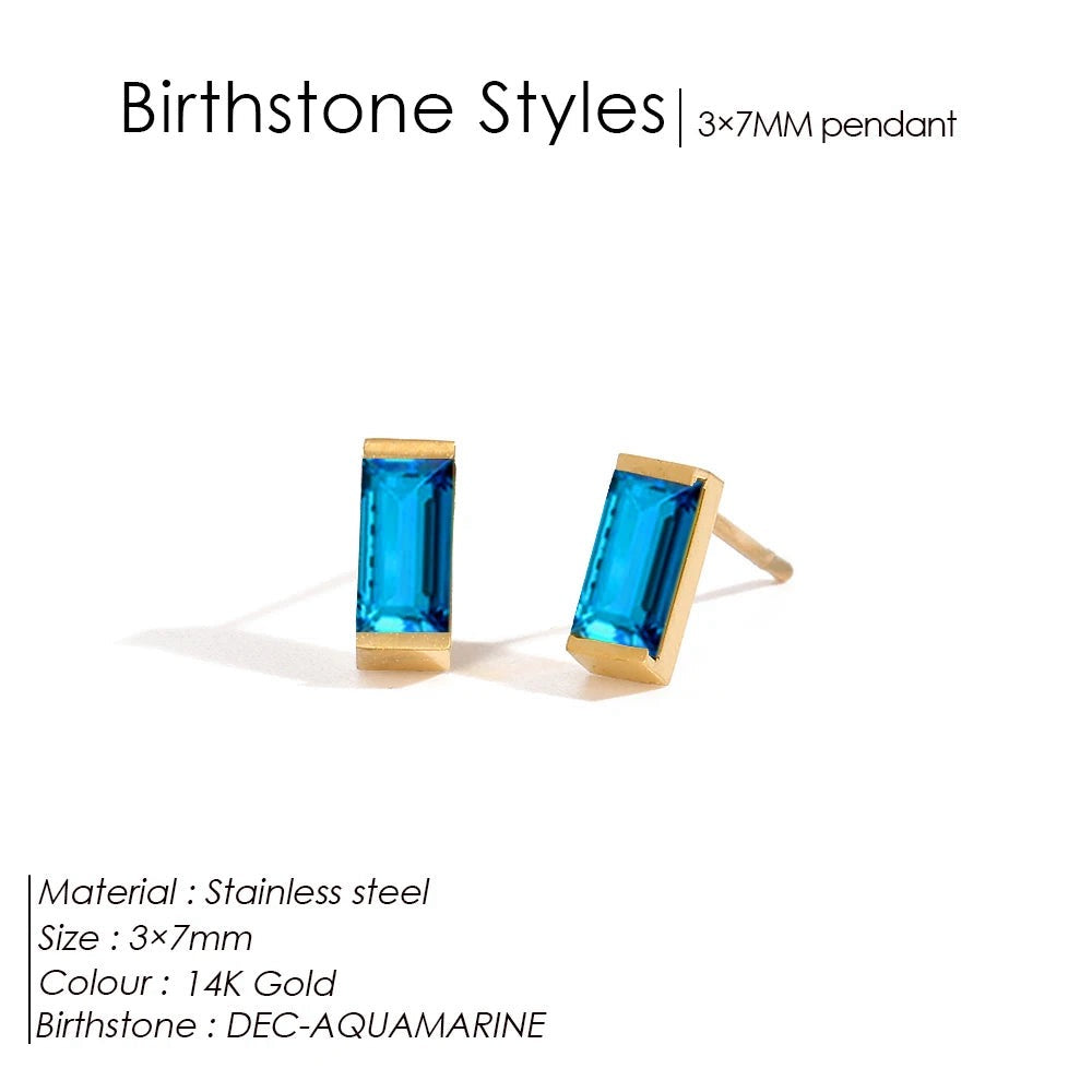 Boucles d'oreilles pierre de naissance Lina