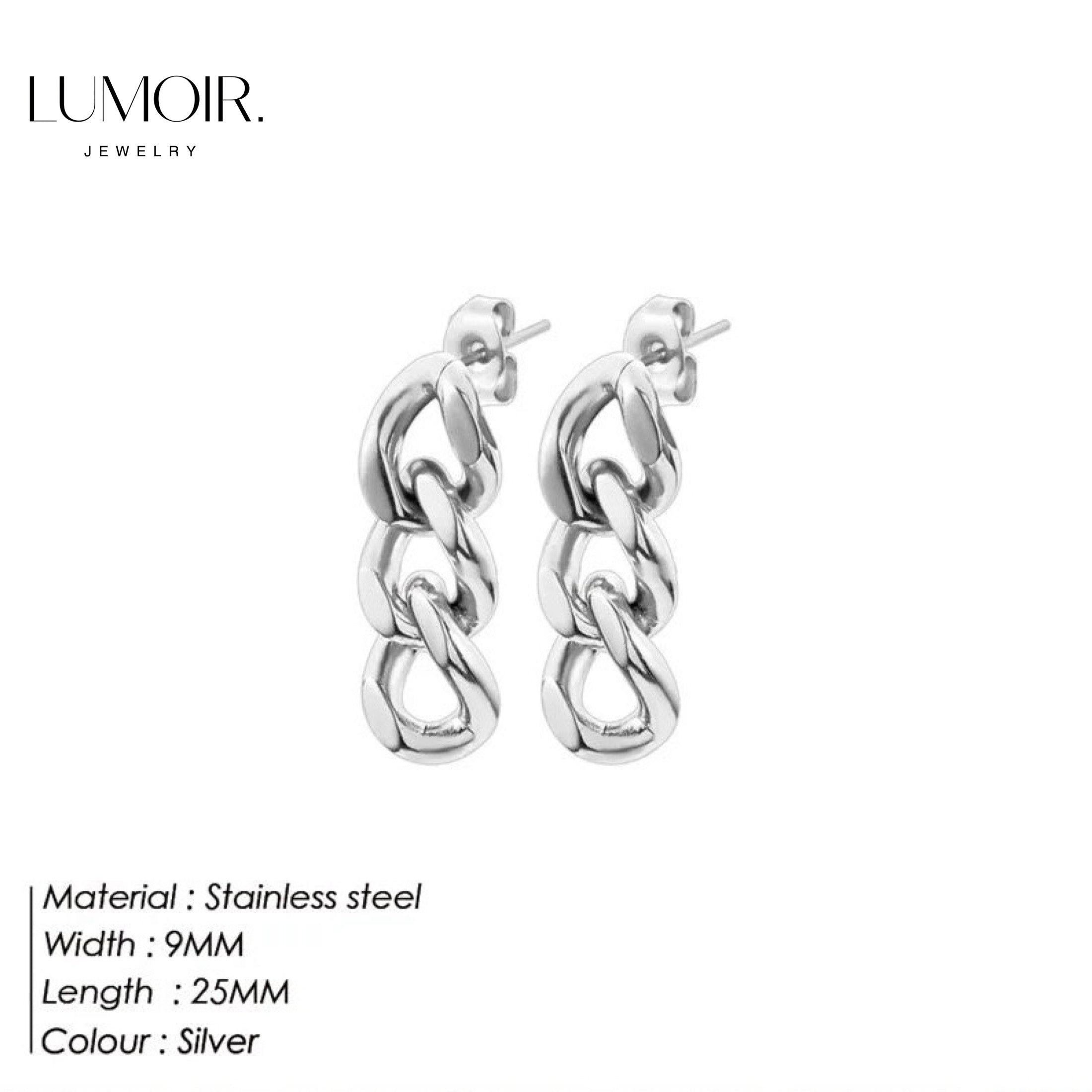 Boucles d'oreilles en acier inoxydable Jules