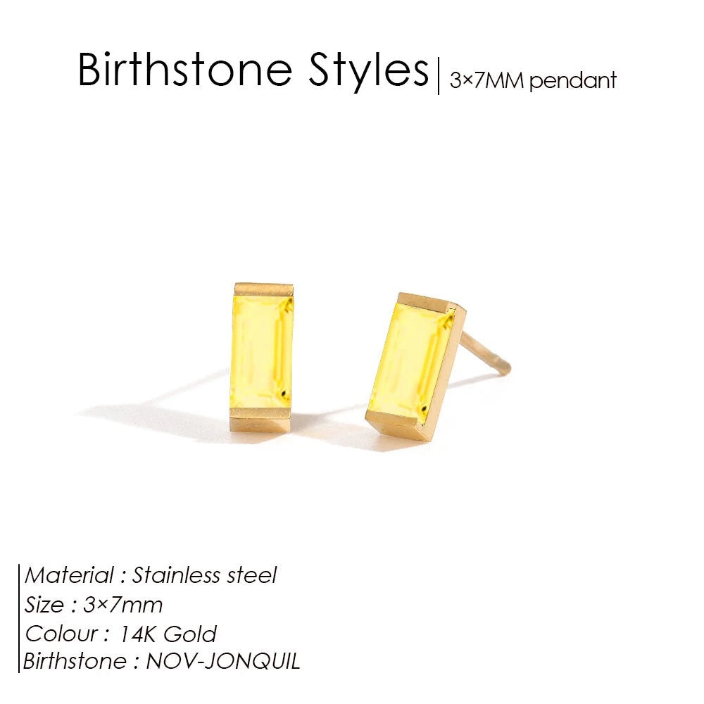 Boucles d'oreilles pierre de naissance Lina